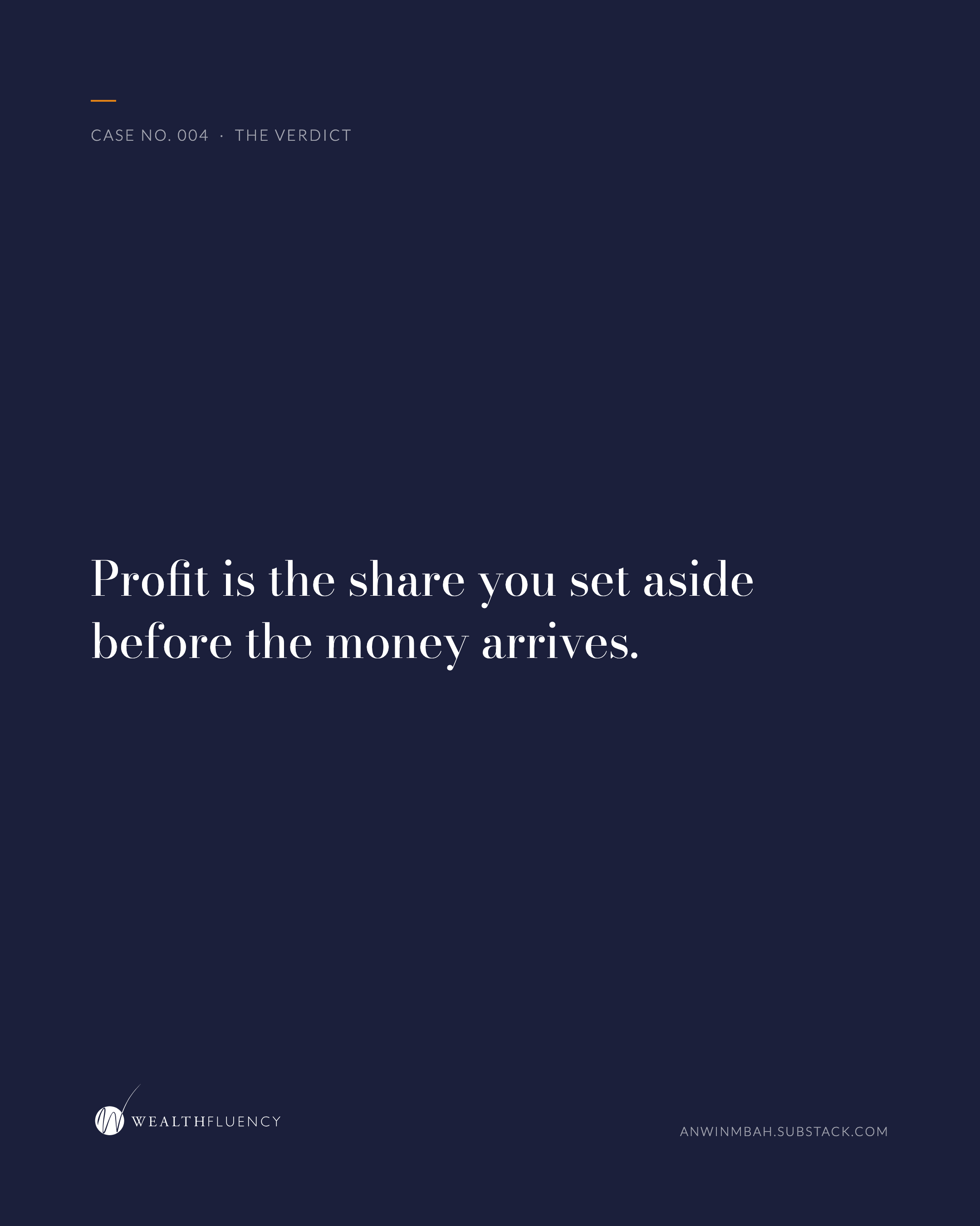 Case no. 004, the verdict, set as a shareable card.